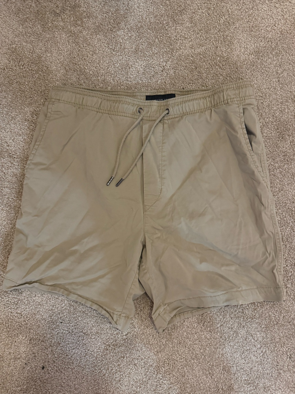 American Eagle Outfitters Men's Khaki Hybrid Shorts